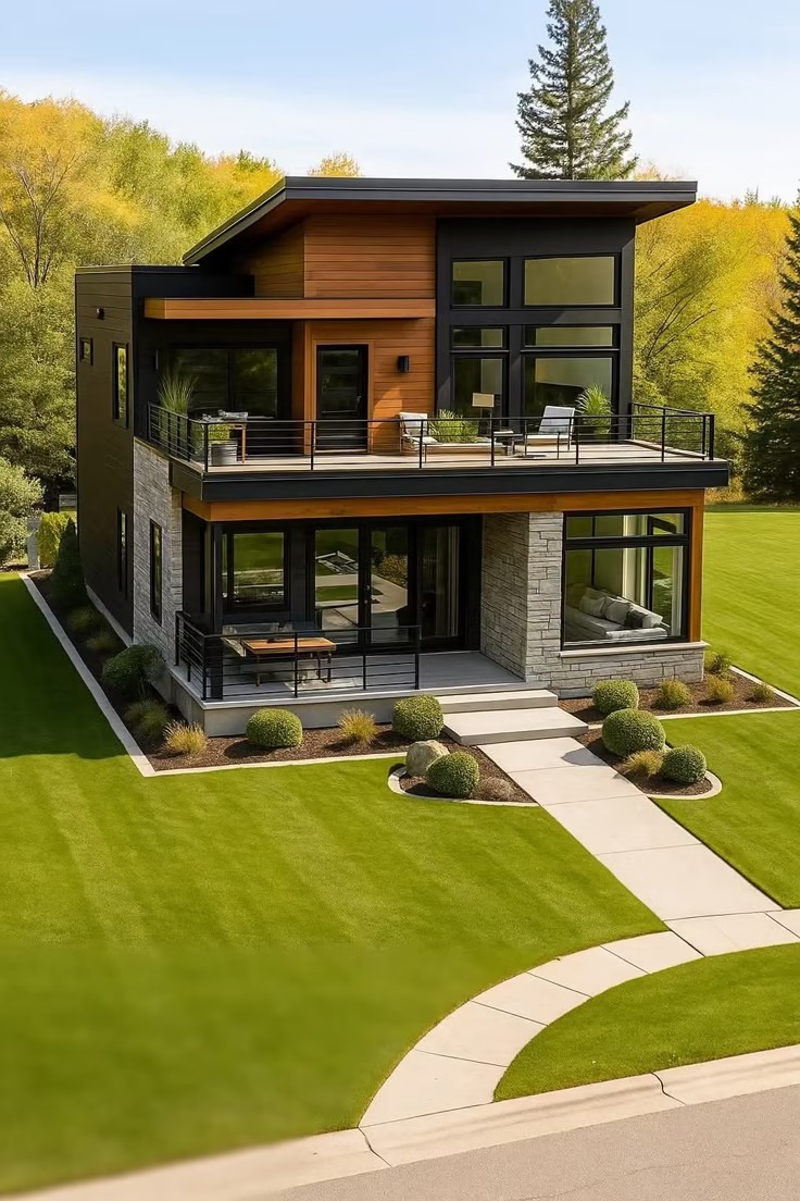 Biệt thự Luxury thực tế với kiến trúc sang trọng, hình khối tinh giản và không gian sống đẳng cấp dành cho gia chủ yêu cầu cao về thẩm mỹ và công năng