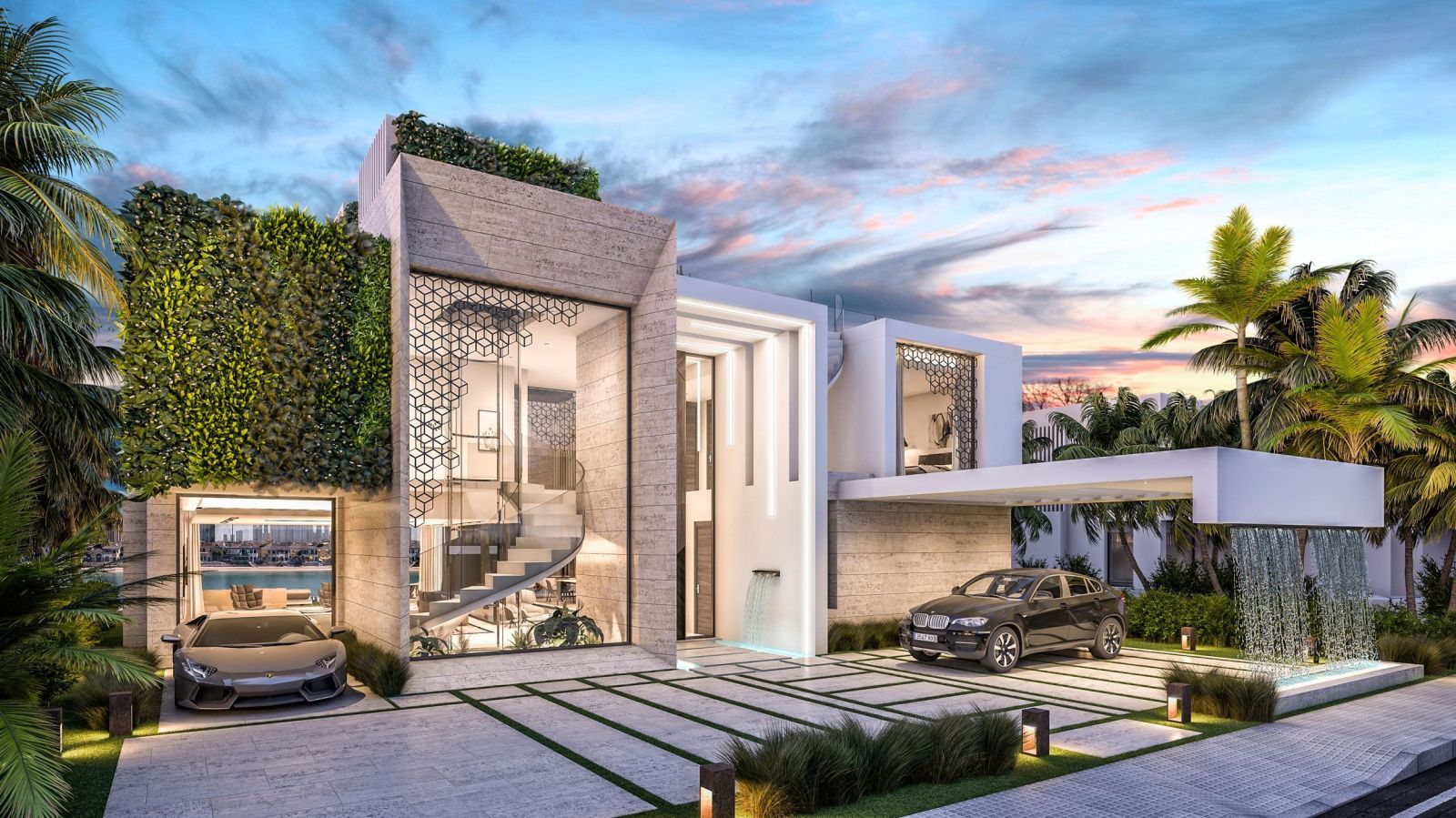 Biệt thự Modern Luxury nổi bật với mảng kính lớn, không gian mở và kiến trúc tối giản sang trọng.